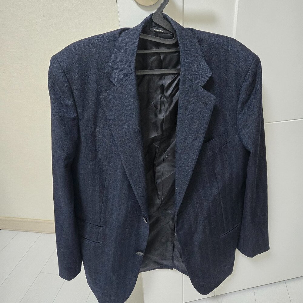 Hermes men's pinstripe suit jacket